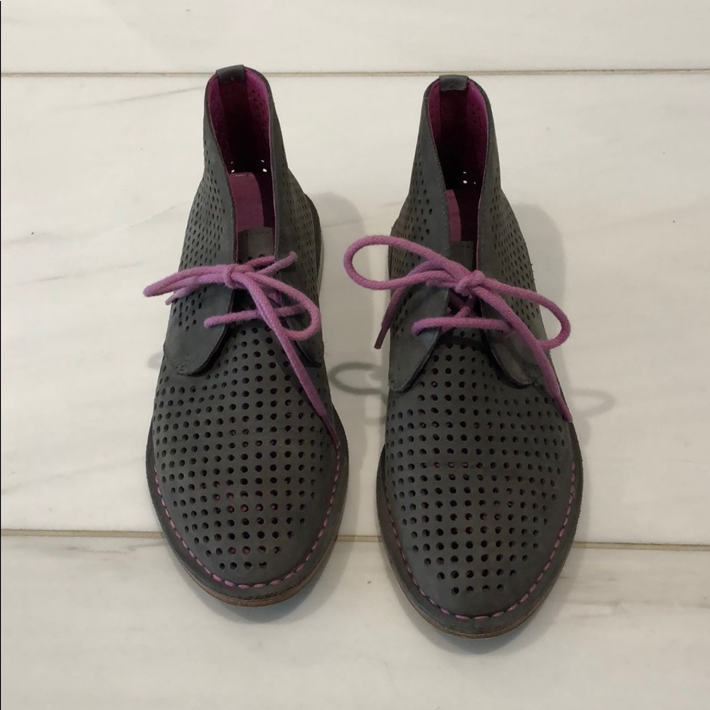 Booties with circle cutouts